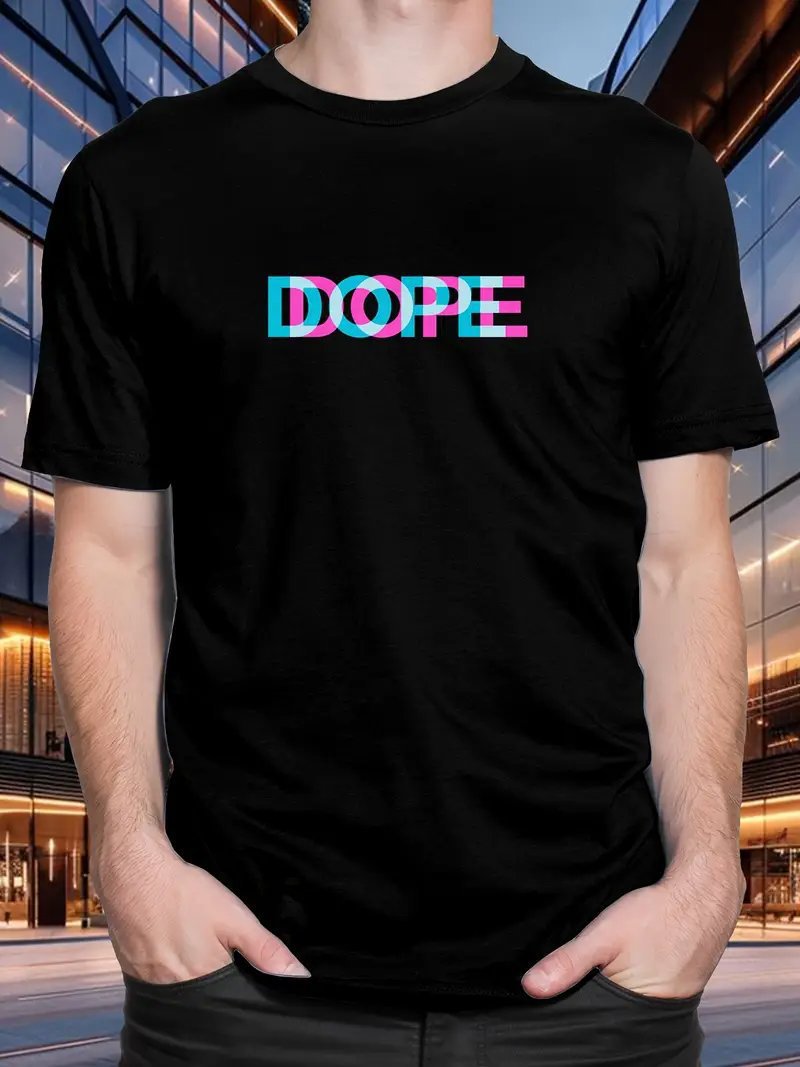 Camiseta de cuello redondo con dibujos animados de anime para hombre