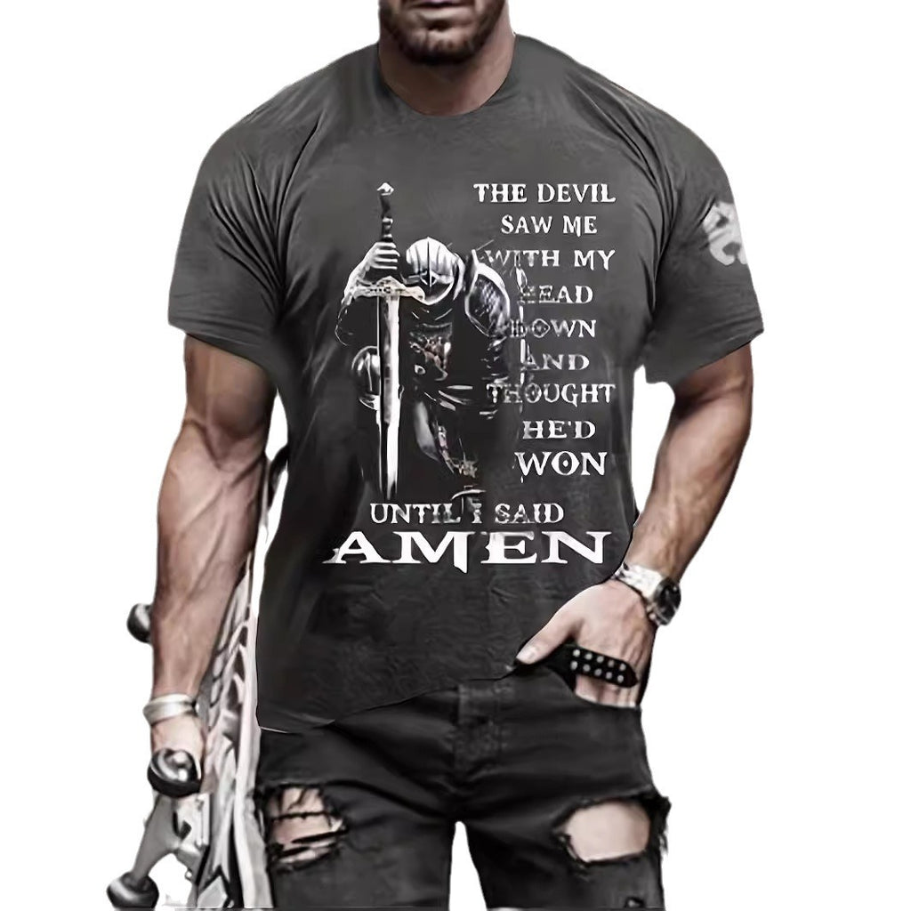 3D Printed T-shirt Men's Summer Casual Breathable Short Sleeve Top