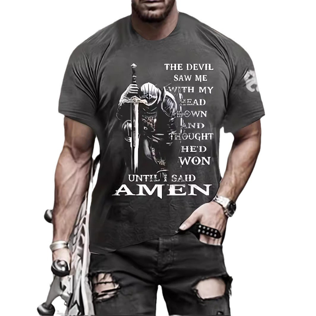 3D Printed T-shirt Men's Summer Casual Breathable Short Sleeve Top