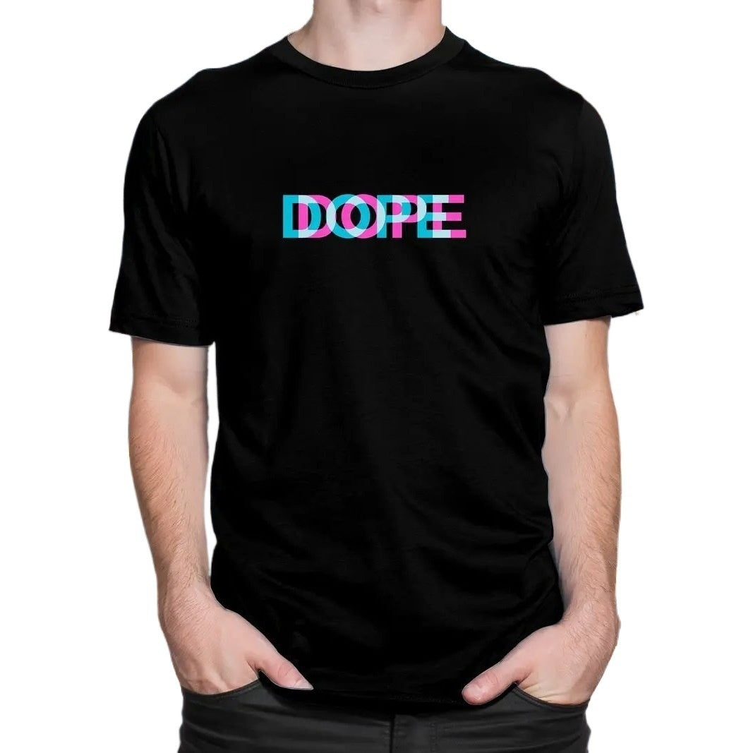 Camiseta de cuello redondo con dibujos animados de anime para hombre