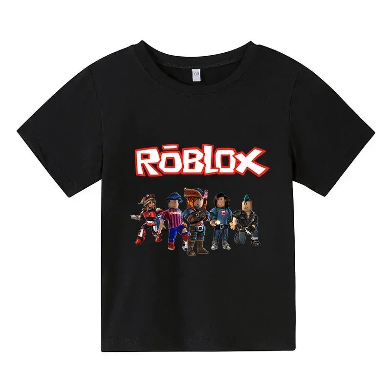 Camiseta infantil Roblox 2026, camiseta deportiva de videojuegos para niño, camiseta infantil de manga corta con dibujos animados, ropa informal estilo Harajuku urbano.