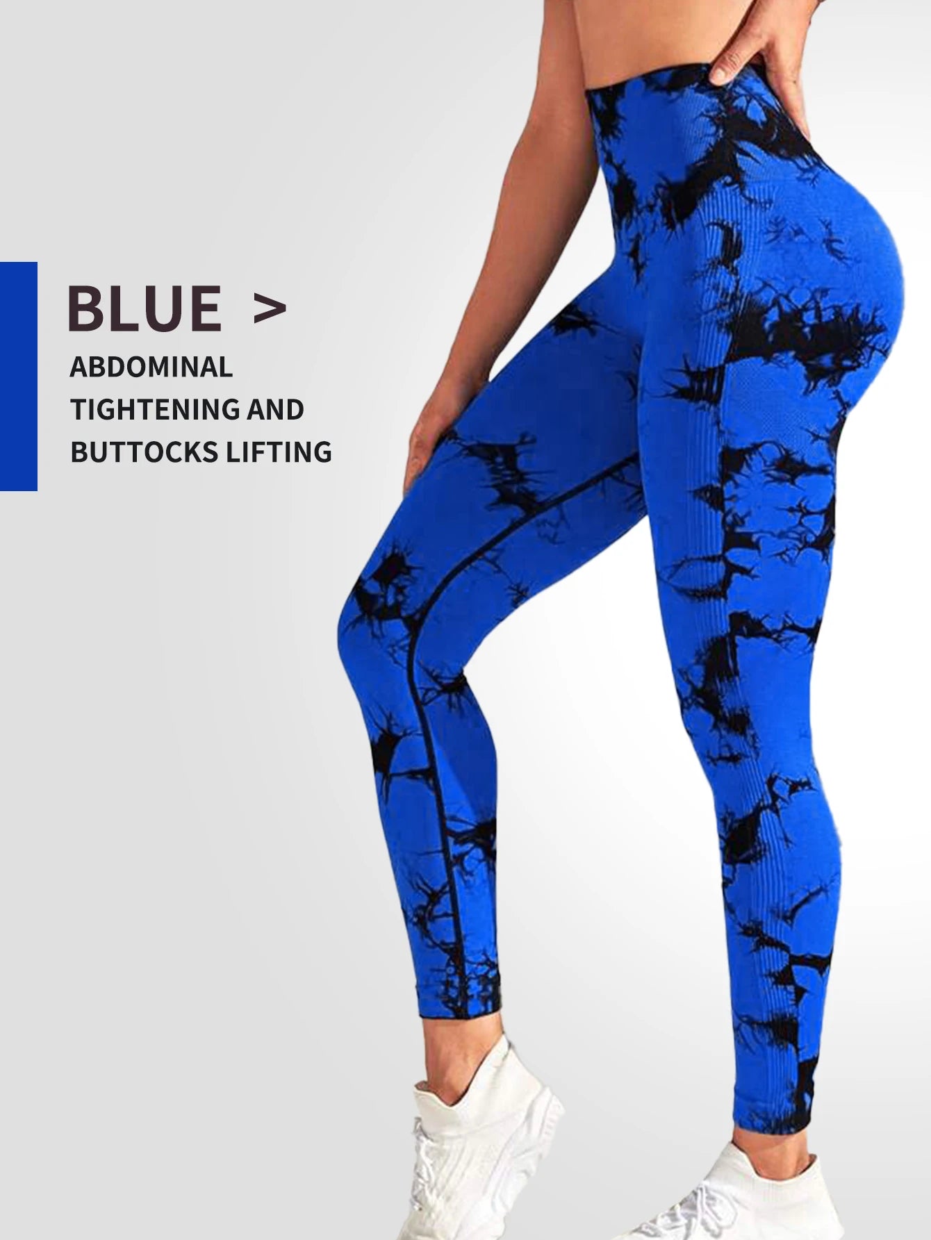 Leggings sin costuras con efecto tie-dye para mujer, pantalones de yoga de cintura alta, mallas elásticas que levantan los glúteos, leggings deportivos de cintura ancha