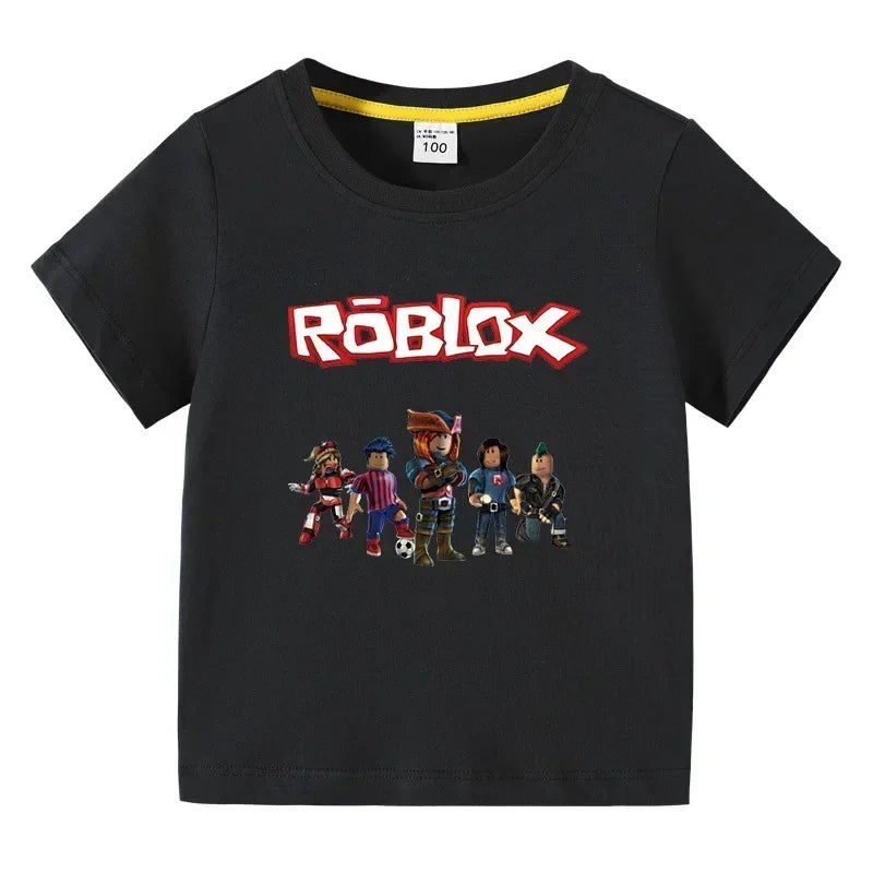 Camiseta infantil Roblox 2026, camiseta deportiva de videojuegos para niño, camiseta infantil de manga corta con dibujos animados, ropa informal estilo Harajuku urbano.