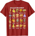 Camiseta divertida con memes de Brainrot italianos, humor sobre animales de Brainrot, dibujos animados de cómics Y2K, camisetas con frases, blusas de manga corta a la moda para niños.