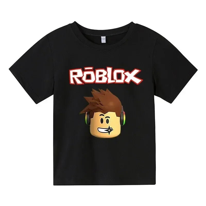 Camiseta infantil Roblox 2026, camiseta deportiva de videojuegos para niño, camiseta infantil de manga corta con dibujos animados, ropa informal estilo Harajuku urbano.