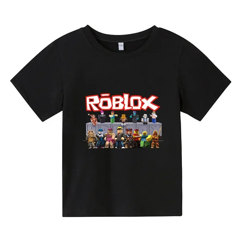 Camiseta infantil Roblox 2026, camiseta deportiva de videojuegos para niño, camiseta infantil de manga corta con dibujos animados, ropa informal estilo Harajuku urbano.