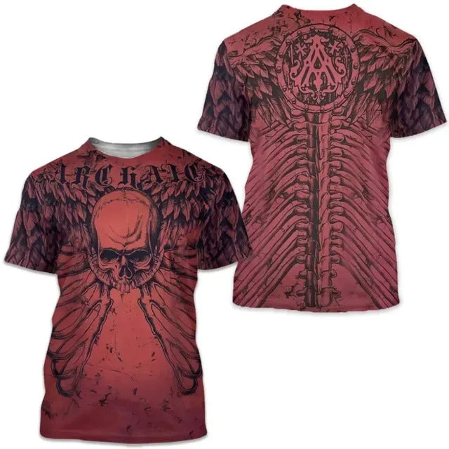 Camiseta nueva de moda de comercio exterior informal de caballero oscuro de manga corta